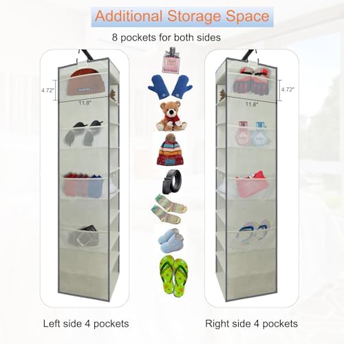 2 Pack Large-Sized Hanging Shoe Organizer 10-Shelf, Sturdy Hanging Closet - Image 6