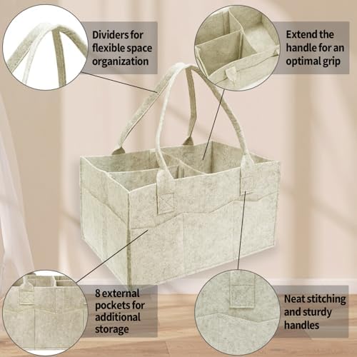 2 Pack Diaper Caddy Organizer, Portable Baby Caddy Organizer - Image 3