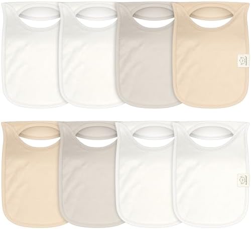 KeaBabies 8-Pack Bibs for Baby Girls, Pullover Baby Bibs by KeaBabies