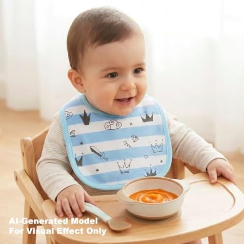 Maiwa 6 Pack Waterproof Cotton Baby Bibs - Image 7
