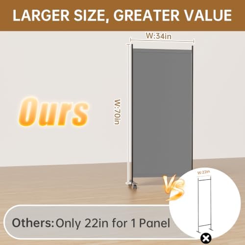 Room Divider 34'' Wide Folding Room Divider Panel - Image 3