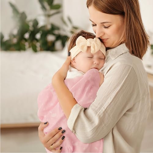GLLQUEN BABY Receiving Blankets Girl Muslin Swaddle Blankets - Image 2