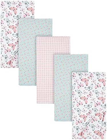 Gerber Girls Newborn Infant Baby Toddler Nursery 100% Cotton Flannel Receiving by Gerber