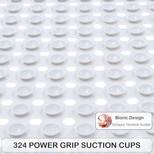 Non-Slip Bathtub and Shower Mats, Power Grip Bath Mat 35 x 16.3 Inch - Image 3
