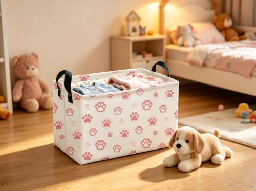 Essme Rectangular Pink Baskets, Dog Basket - Image 5