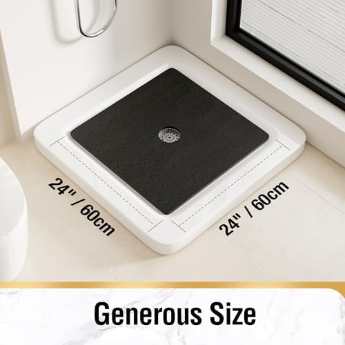HITSLAM Square Shower Mat, 24 x 24 Inch Non Slip Bath Mat - Image 6