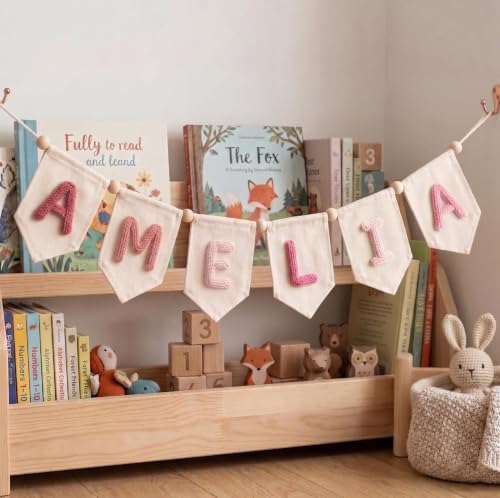 Personalized Baby Name Banner for Nursery, Custom Handmade Yarn Letter Banner - Image 6