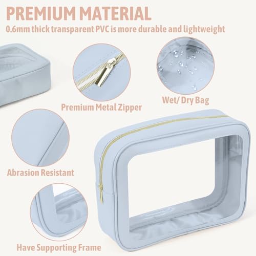 6PCS Clear Toiletry Bag, TSA Approved Travel Pouch - Image 4