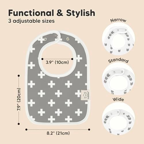 KeaBabies 8-Pack Organic Baby Bibs - Image 2