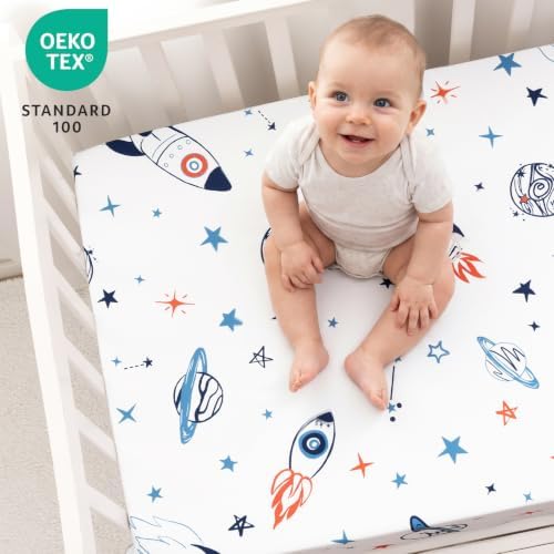 david's kids 3 Pack Mini Crib Sheets, Soft Breathable Premium Pack N Play Sheets - Image 7