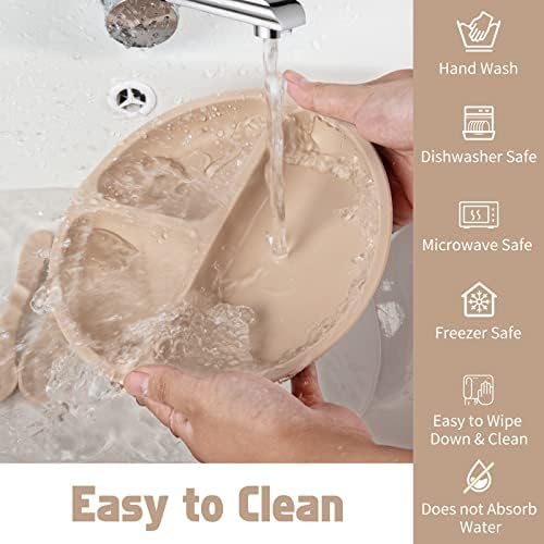 Silicone Baby Feeding Set, Suction Plate Bowl - Image 3