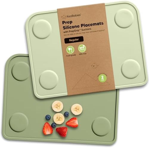 KeaBabies 2pk Silicone Placemats by KeaBabies