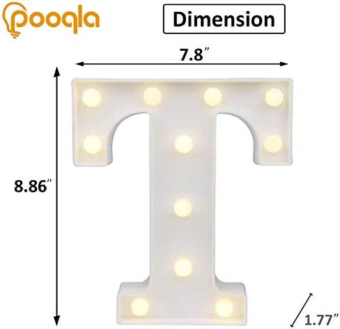 Pooqla LED Marquee Letter Lights Sign, Light Up Alphabet Letter - Image 4