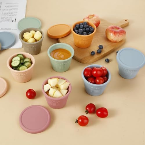 PandaEar 6 Pack Silicone Baby Food Storage Containers -Leakproof & Airtight - Image 7
