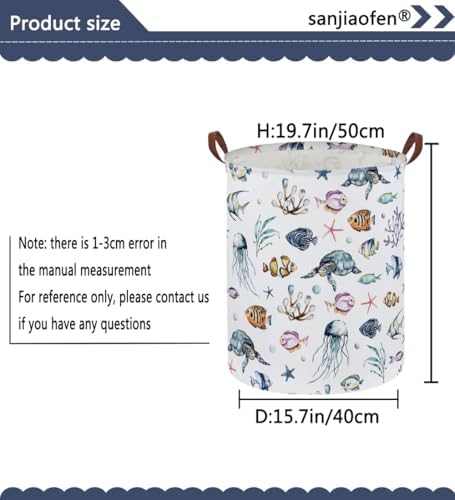 Kids Laundry Hamper, Ocean Laundry Basket Collapsible Boys and Girls Storage - Image 3