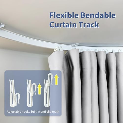 Room Divider Ceiling Mounted Curtains Track Sets Extra Wide Blackout Curtain - Image 5