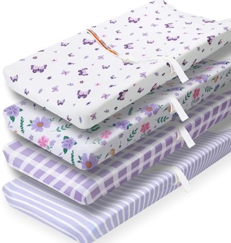 4 Pack Butterfly Baby Crib Sheets by FIGEPO