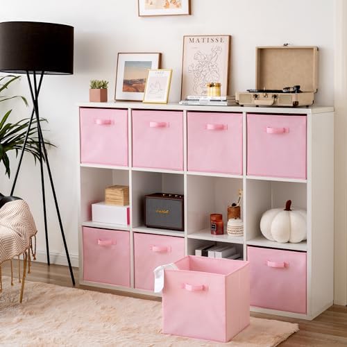 GRANNY SAYS Pink Cube Storage Bins, 13x13 Storage Cube Organizer - Image 2