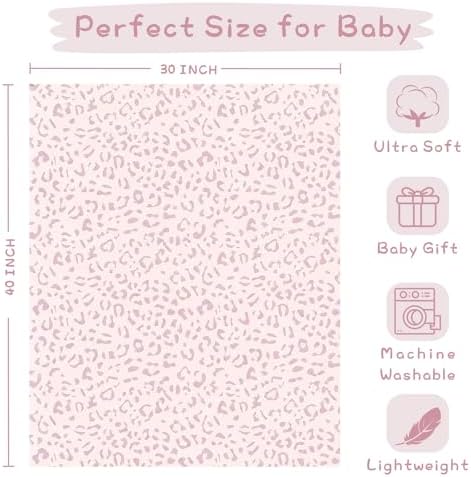 Yurhap Leopard Print Baby Blanket Fleece Baby Blankets - Image 4