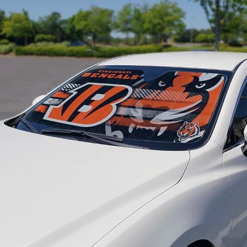 Fanmats NFL Windshield Sun Auto Shade, Sun Shield Sun Visor Accordion tri-fold - Image 2