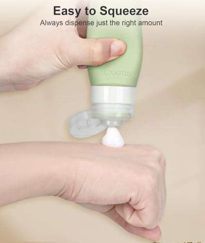 Quatish Travel Bottles for Toiletries, 3 oz Travel Size Containers - Image 4