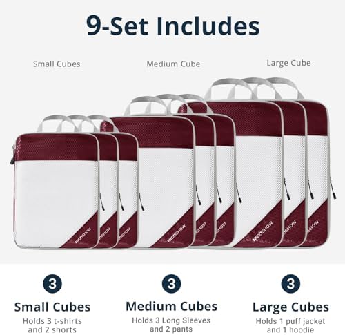 9 Set Compression Packing Cubes - Image 3
