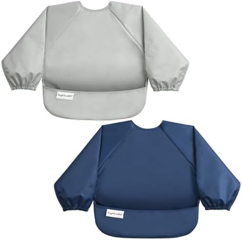 Tiny Twinkle Long Sleeve Bib for Babies & Toddlers | 2-Pack Waterproof Smock by TinyTwinkle