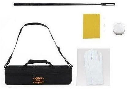 Glory Closed Hole C Flute With Case, Tuning Rod and Cloth, Gloves,Sea Blue