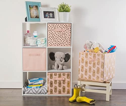 DII Woven Polyester Storage Bin, Polka Dot, Small Set of 2 - Image 5