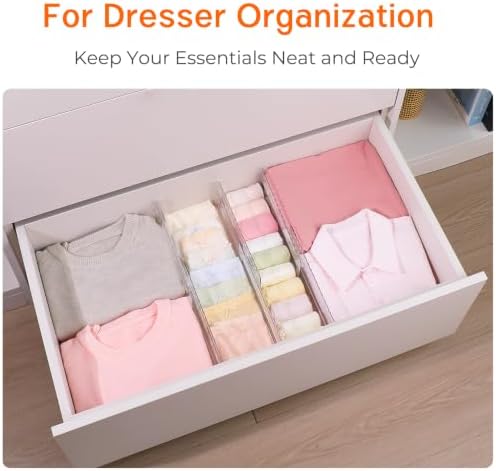 4 Pack 4" High Drawer Dividers for Clothes, 10.2"-16.5" Expandable - Image 4