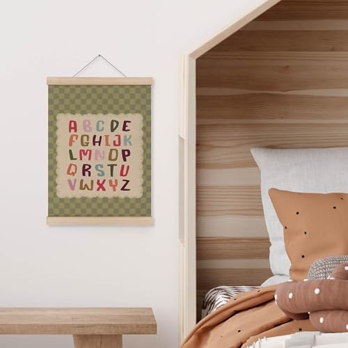MAQIKA Vintage Alphabet Classroom Poster Framed - Image 6