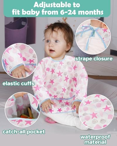 Lictin Long Sleeve Bibs 5 Pack - Image 2