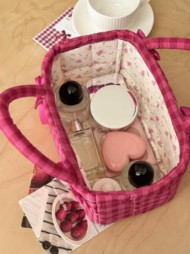 Small Storage Basket Organizer, Mini Fabric Gingham Storage Baskets - Image 6