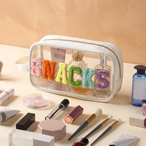 Kacctyen Snacks Bag for Travel Snacks Pouch Clear Beach Makeup Bag Cosmetic - Image 4