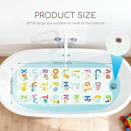 Baby Bath Mat for Tub, Non Slip Kids Bath Shower Mat - Image 2