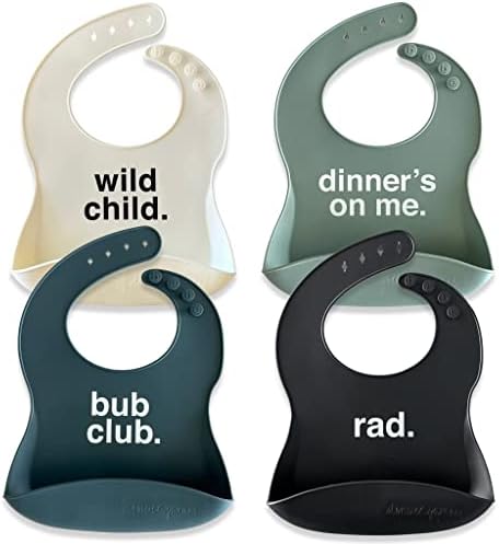 Denver James Silicone Feeding Bibs | Dishwasher Safe. Waterproof. Adjustable. by DenverJames