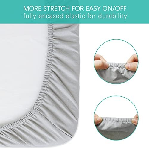 Bassinet Sheets for Baby Boy, 100% Cotton Sheets, 2 Pack - Image 3