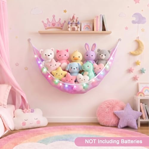 Stuffed Animals Hammock with Remote Control Toy Net Room Decor Storage - Image 4