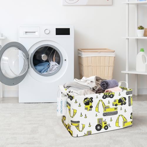 Rectangular Collapsible Storage Basket Nursery Organizer Engineering Car - Image 7