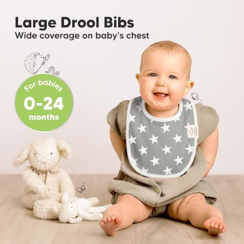 KeaBabies 8-Pack Organic Baby Bibs - Image 2