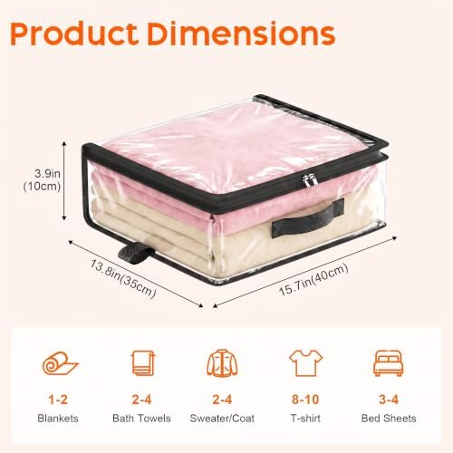 10 Pack Clear Storage Bags - Image 4