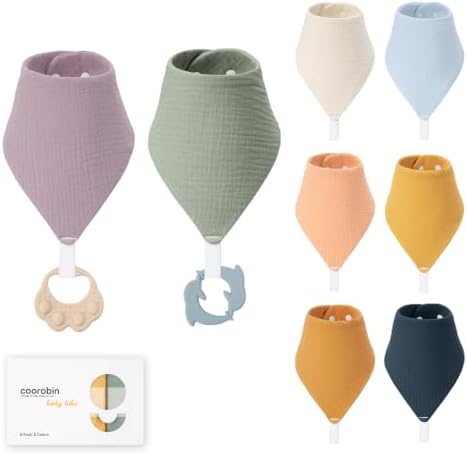 8-Pack Muslin Baby Bibs for Drooling and Teething by Unknown