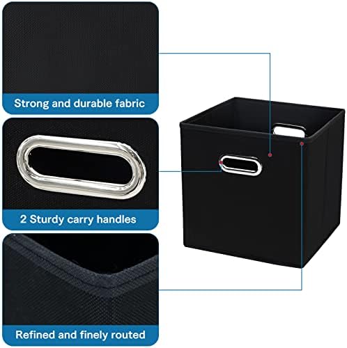 STOREONE Black Fabric Storage Bins Cubes Baskets Containers- - Image 7