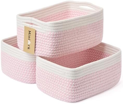 MiniArk Small Storage Baskets for Organizing | Closet Organizer Bins | Shelf by MiniArkStorageBasketsHome