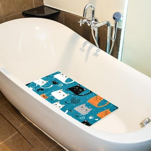 Bath Tub Shower Mat, Washable Bathtub Floor Mats, Suction Cups and Drain Holes - Image 5