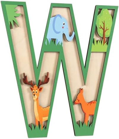 3D Layered Safari Nursery Wooden Letters by Unknown