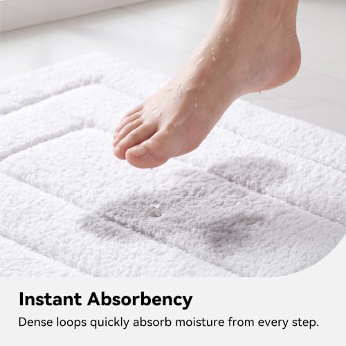 GRANNY SAYS White Bathroom Runner Rug 59" x 24", Soft Microfiber Bath Mat - Image 4
