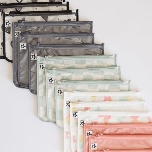 Tiny Twinkle Diaper Bag Organizing Pouches|3 Pack Mess-Proof Clear Front Travel - Image 3