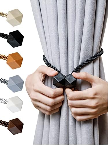 NazTur Magnetic Curtain Tiebacks, Curtain Ties, No-Drill Holdbacks by NazTur