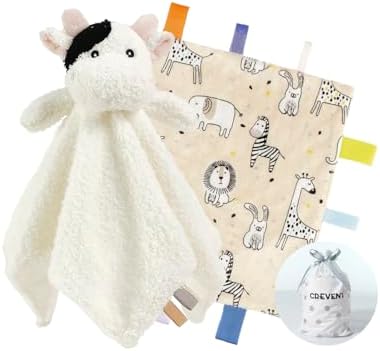 CREVENT Cozy Plush Baby Security Blanket, Loveys by CREVENT
